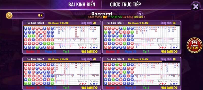 Minigame: Baccarat
